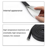 Thickened Fireproof High Temperature Resistant Sleeving Cable Protector Black