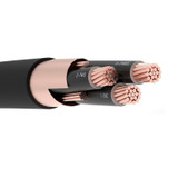 250' 4/3 Vfd Shielded Power Cable with 3 12 Ground Tc-er Pvc Jacket Black 1000v