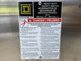 Square D 60a Heavy Duty Non-fusible Single Throw Safety Switch Hu362dsei2, 60hp