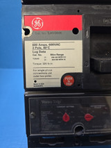 Ge Tj4v2606 600a 600v 3pole Circuit Breaker /w T4vt 600a Microversa Trip