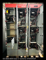 Ge 8000 Series Mcc 800/300 Amp 480v 7x Sections 3p/3w, Sz 2-4 Fusible Combos