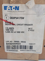 Eaton Ckdpv4175w Series C 175 Amp 4 Pole 1000vdc Circuit Breaker New in Box H9