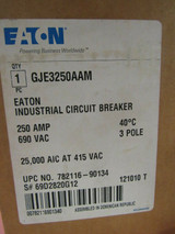 Eaton Gje3250aam Gje3250nn Industrial Circuit Breaker 250a 690vac 3 Pole Nib