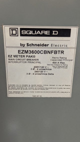 Square D Ez Meter Pak Main Circuit Breaker 600a Max Ezm3600cbn Fbtr