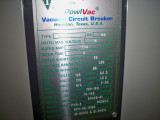 Powell 15pv0750-61 Powlvac 1200a 15kv Vacuum Circuit Breaker