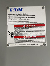 Eaton Quick Generator Connect Heavy Duty Double Throw Switch 600v 200a Fused New