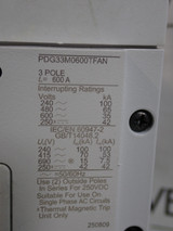 New - Eaton Circuit Breaker Pdg33m0600tfan 3 Pole 600 Amp 65ka 480vac Pdg3xtfa