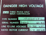Gettys 11-1025-08 3ph Half Wave Controller 11102508