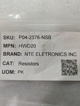 Nte Flameproof Resistor 1/2w 0.20 Ohm 5 Hwd20 - New Open Box