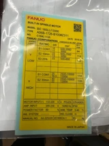 Fanuc 50 Taper Built-in Spindle Unit A06b-1726-b100 Z311