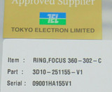 Tel Tokyo Electron 3d10-251155-v1 Ring Focus for Semiconductor Applications