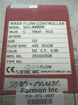Stec Sec-4400m Mass Flow Controller O2 400 Sccm Amat 3030-06426
