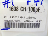 Samsung Cl10c101jbnc Ceramic Capacitor 100pf 3500 Piece Reel