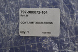 Brooks 797-900072-104 Rmt Xdcr Pressure Controller - New