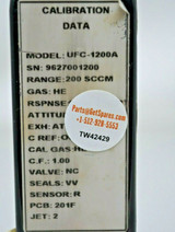 Ufc-1200a Mass Flow Controller 200 Sccm He Gas - Used