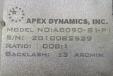 Yaskawa Sgmps-08aca21 Ac Servo Motor with Apex Dynamics Ab090-s1.p1 - Used