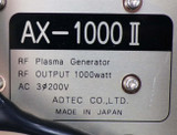 Adtec Ax-1000ii Rf Plasma Generator for Semiconductor Processes