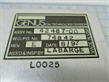 42487-00 Genus Accelerator Vacuum Controller 3a14