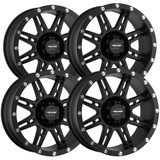 (set-4) Pro Comp Pa31 Stryker 16x8 6x5.5" +0mm Flat Black Wheels Rims