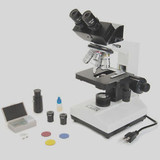CELESTRON LABS CB2000C Compound Binocular Microscope w/ 5.5 x 5.5 Mech. Stage.