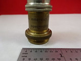 MICROSCOPE PART ANTIQUE BRASS OBJECTIVE LEITZ GERMANY APO OPTICS AS IS N5-A-14