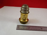 MICROSCOPE PART ANTIQUE BRASS OBJECTIVE LEITZ GERMANY 6 OPTICS AS IS N5-A-11