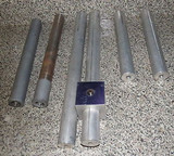 `++ LOT OF 6 OPTICAL MOUNT RODS-  101/2 11 13 - 1/2 DIAMETER