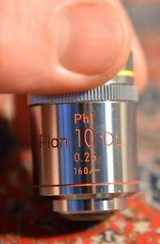 Nikon Plan 10x /0.25 160/- Ph1 DL Phase Contrast Microscope Objective