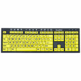 ZoomText Large Print Keyboard - Yellow Keys with Black Print