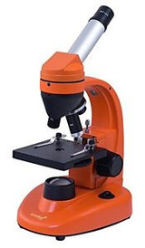 Levenhuk 50L NG Orange Microscope monocular 40-1280x bright color case with kit