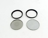 Lot of (2) CaF2 Windows Neutral Density Filters, 3 Diameter, 4mm Thick