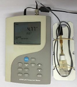 BECKMAN 350 PH / TEMP / MV METER WITH BECKMAN COULTER PROBE WITH POWER ADAPTOR