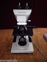 BAUSCH & LOMB 31-74-24 COMPOUND MICROSCOPE WITH BULB & 4 OBJECTIVES