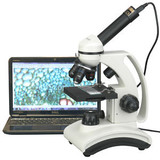 40X-1000X 5MP Digital Dual Light Glass Metal Biological Microscope + Slide Set