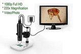 Mustcam 1080P Full HD Digital Microscope, HDMI Microscope, 10x-220x to Any with