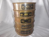 5 VINTAGE US STANDARD TESTING SIEVES - WS TYLER, SOILTEST,INC -