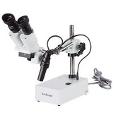 5X & 10X Widefield Stereo Microscope With Boom Arm Stand And Incident Light