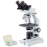 Amscope B100-Pb10 40X-1000X Binocular Biological Microscope + Slides