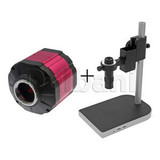New Digital Microscope Camera Body With Stand And Lens 2Mp Pink C-Mount Vga