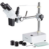 Amscope Se400X 5X-10X Binocular Boom Arm Stereo Microscope + Light