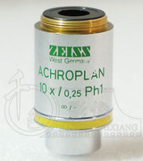 Carl Zeiss Achroplan 10X/0.25 Ph1 Microscope Objective #E-Re