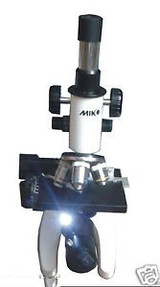 800X Compound Led Microscope W Abbe Condenser Fine Focus Semi Plan Optic Slides