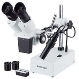 Amscope Se402Z 10X-20X-40X Stereo Binocular Microscope Boom Arm + Light