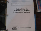 Stanford Research Rga100 Rga200 Rga300 Residual Gas Analyzer Manual Reference