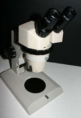 Olympus Vmz Stereozoom Microscope 10-40X On Desktop Stand Very Nice