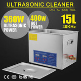 15L 15 L ULTRASONIC CLEANER CLEANING BASKET JEWELRY CLEANING WITH FLOW VALVE