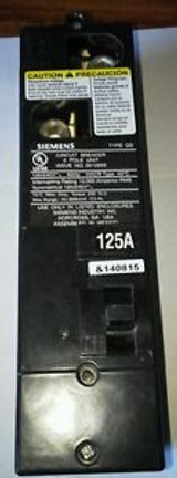 New Siemens 125 Amp Circuit Breaker