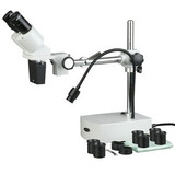 5X-10X-15X-20X Stereo Binocular Microscope Boom + Gooseneck LED Light
