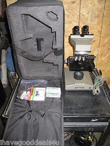 Olympus CHB Microscope with case 4X 10X 40X 100X Objectives.      M3