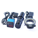 14Mp Hdmi Usb Industry 180X C-Mount Microscope Camera Tf Video Recoder 144 Led